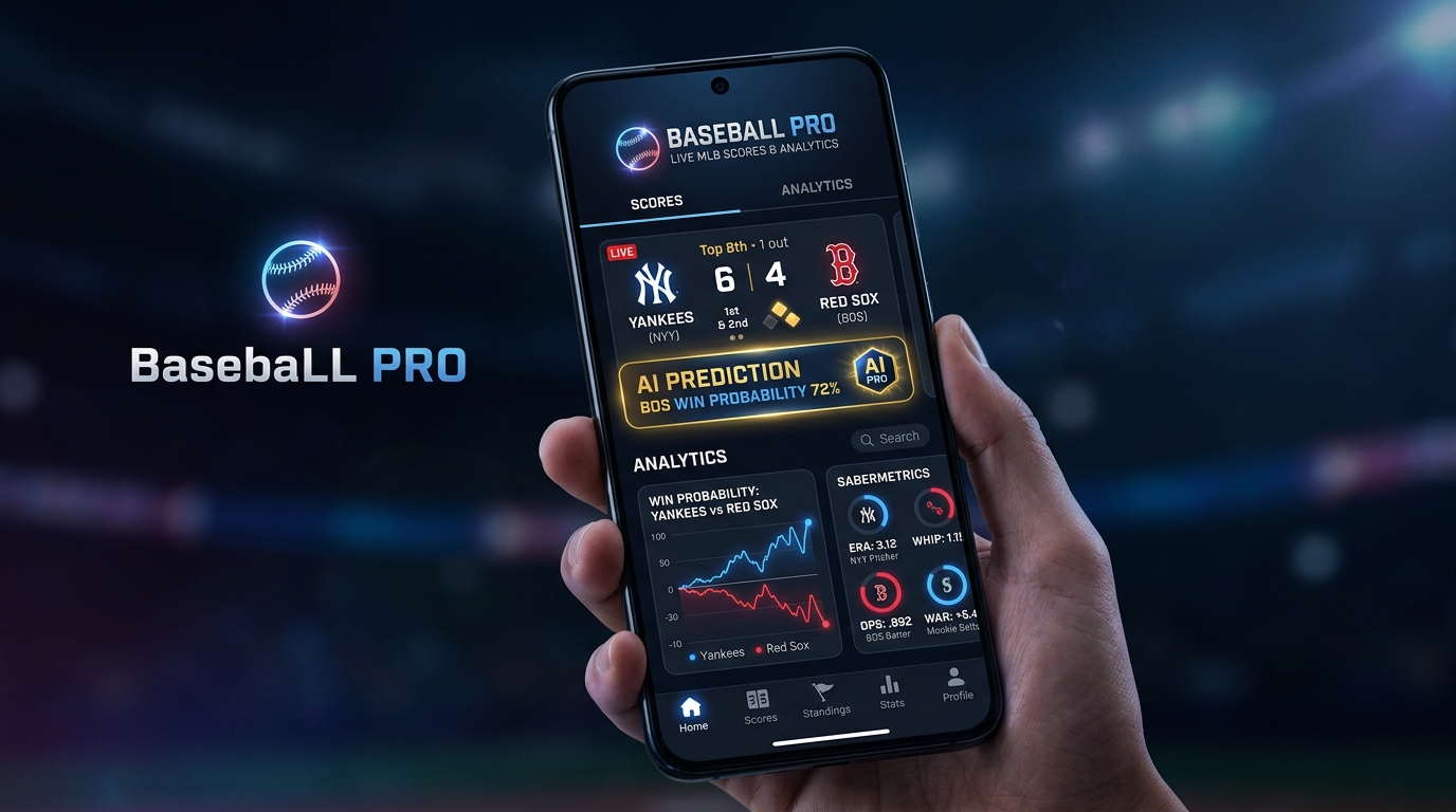 Baseball PRO App Showcase Interface